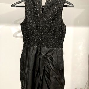 Bailey tweed and faux leather dress. M